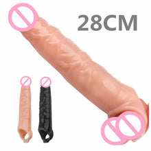 Load image into Gallery viewer, Reusable Penis Sleeve Big Penis Extender Condom Cock Extension Dick Enlargemen Sex Toys For Men Enlargement Time Delay