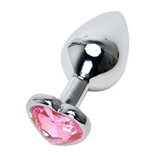 Load image into Gallery viewer, 3 Size Anal Plug Heart Stainless Steel
