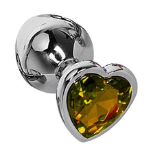 Load image into Gallery viewer, 3 Size Anal Plug Heart Stainless Steel

